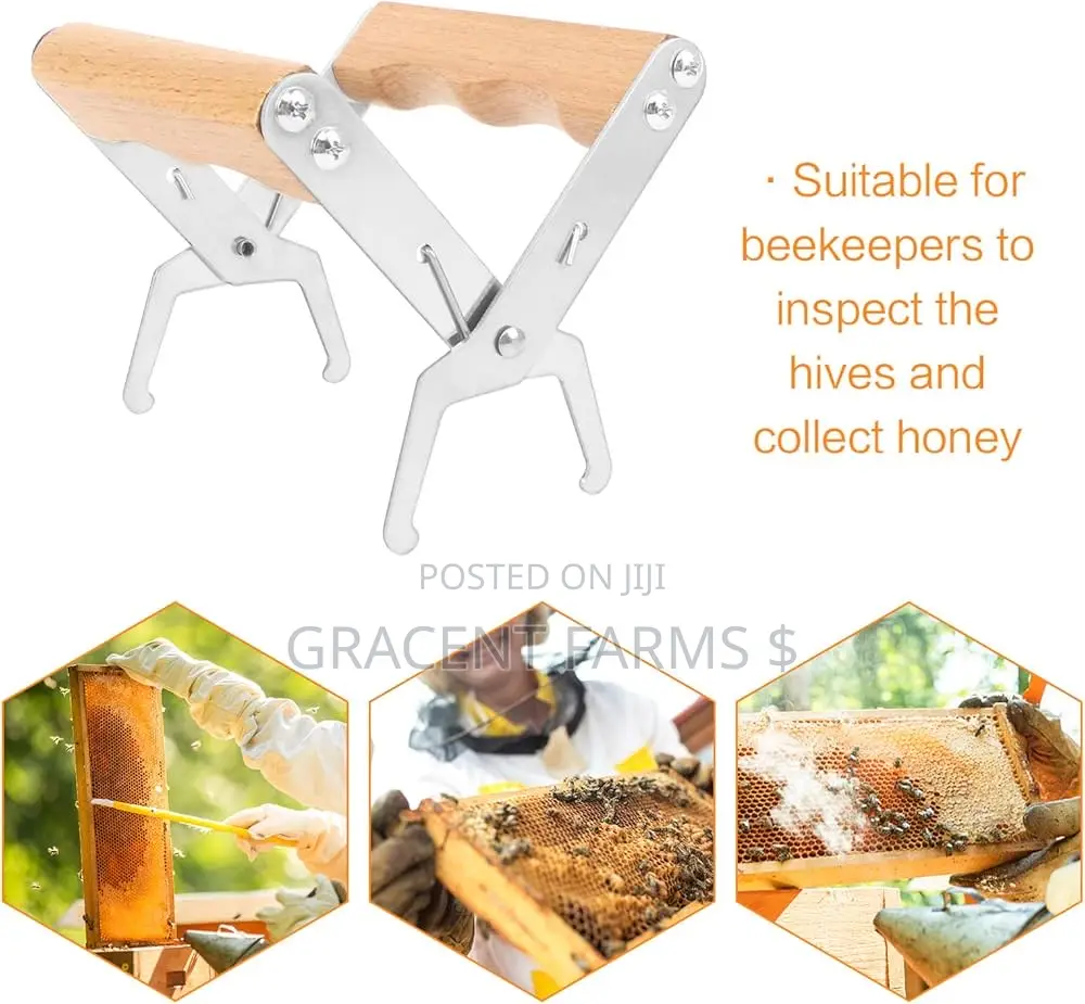 Wooden Handle Honey Comb Frame Grip