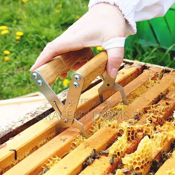 Wooden Handle Honey Comb Frame Grip