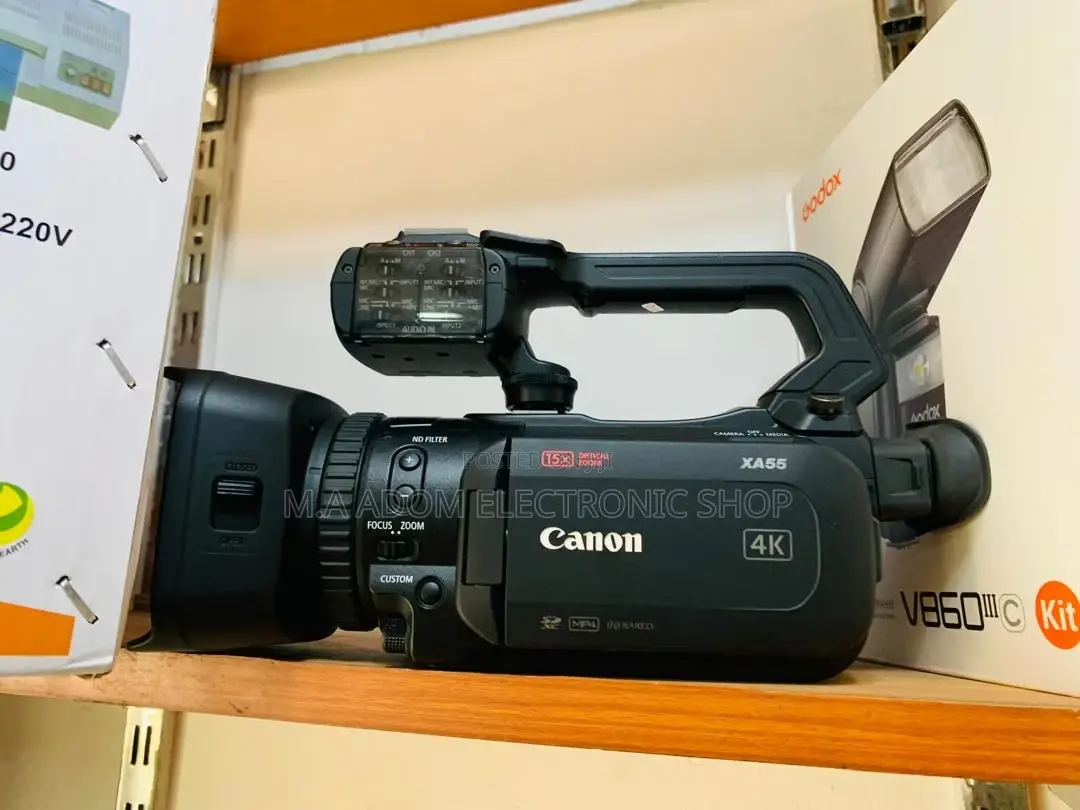 Black Canon XA55 Professional Video Camcorder