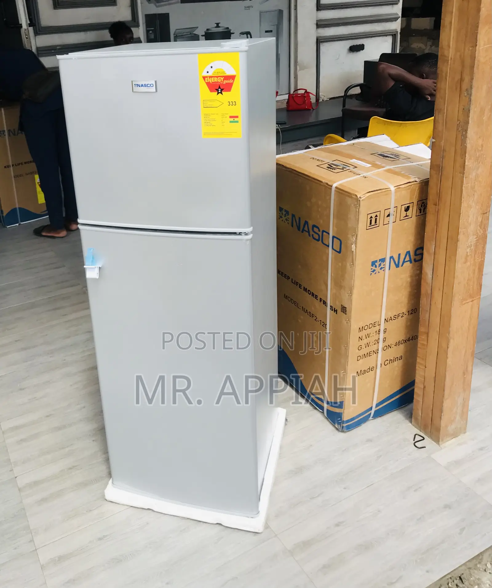 Sealed in Box Nasco NASF2-18 Kd Double Door Refrigerator.