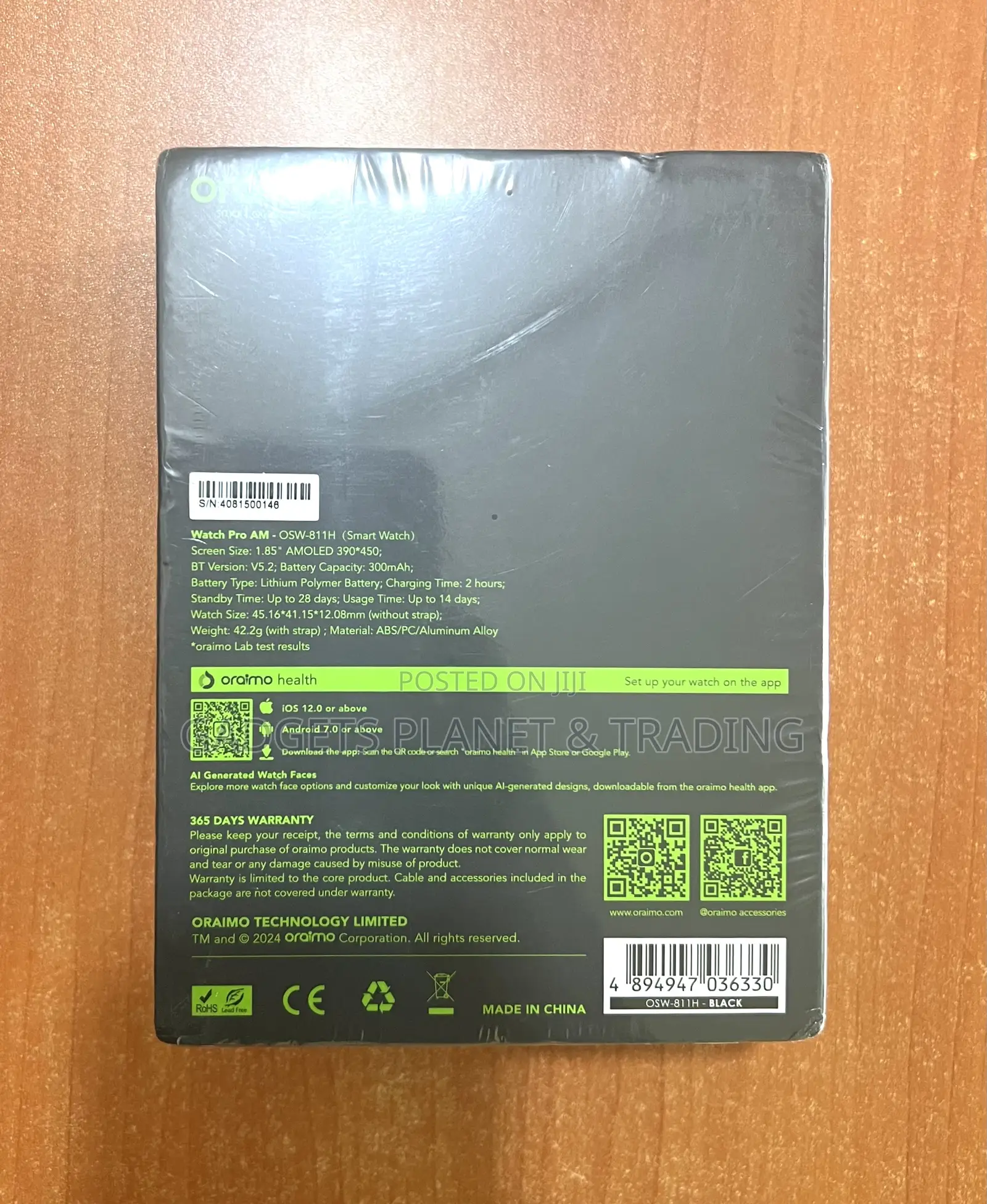 Oraimo Watch Pro Am 1.85′′ Amoled Ip68 Smartwatch | Osw-811h