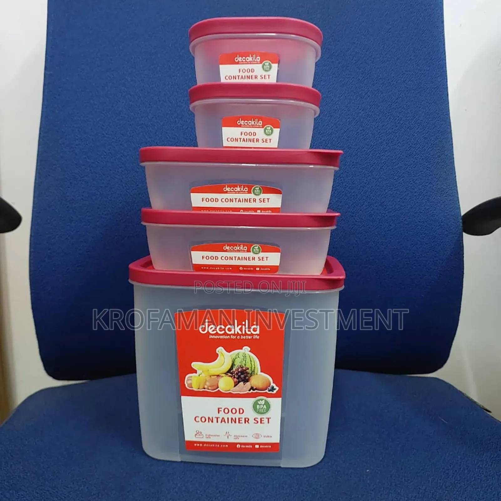 Decakila Kmtt119r Set of Food Container- 5pieces