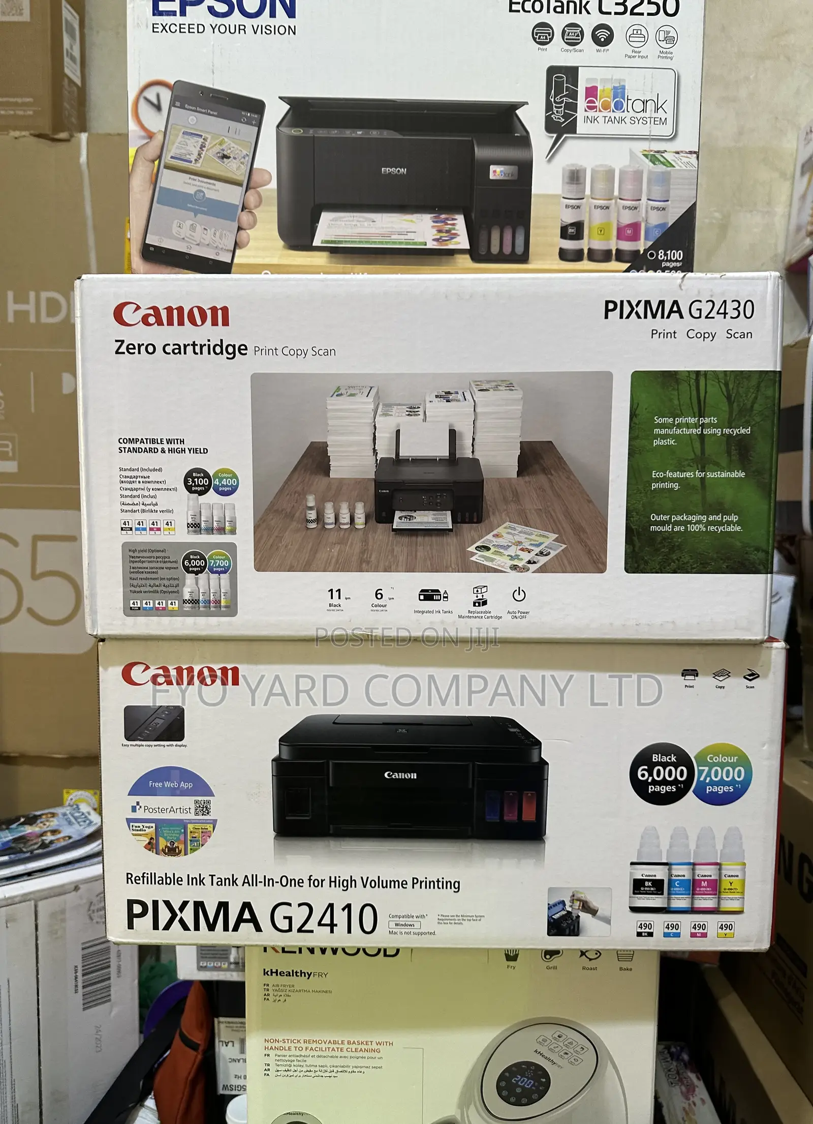 Epson L3250, Canon G2430 and Canon G2410 Scanners Printers