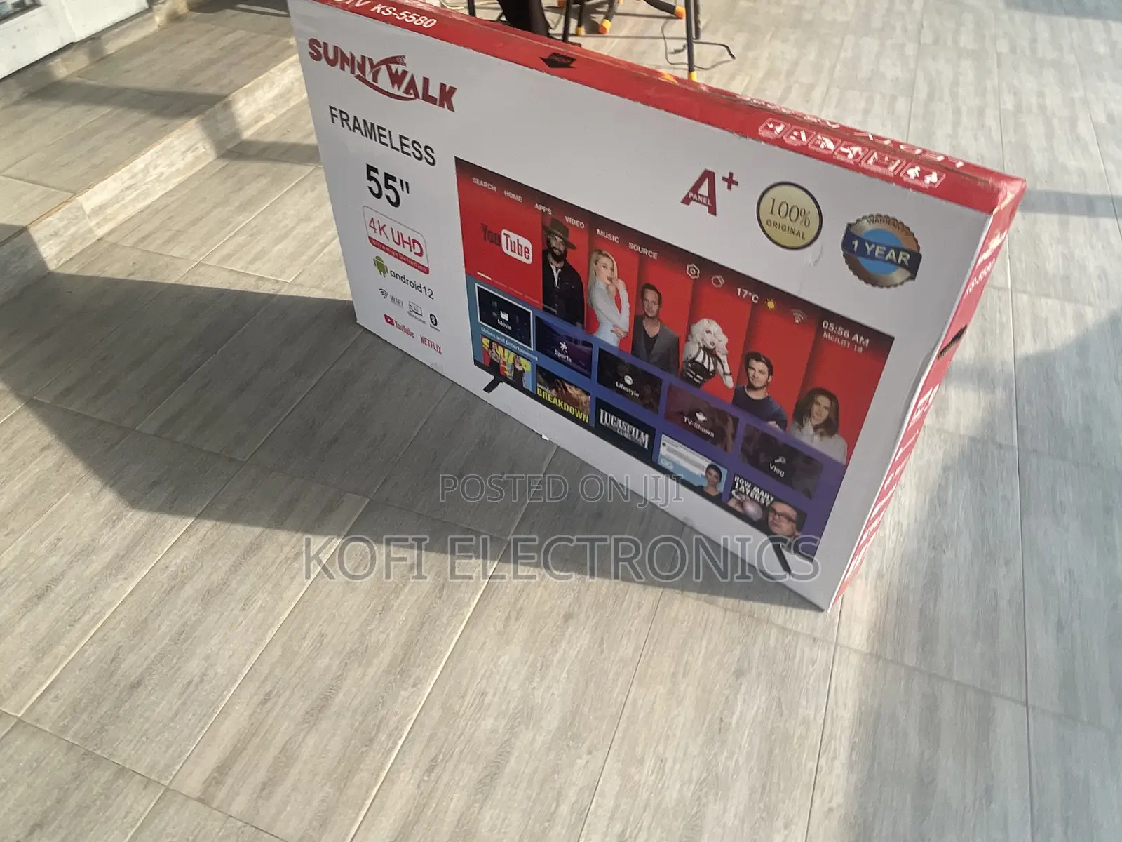 Frameless Designed Sunnywalk 55′′ 4K UHD Android Smart Tv
