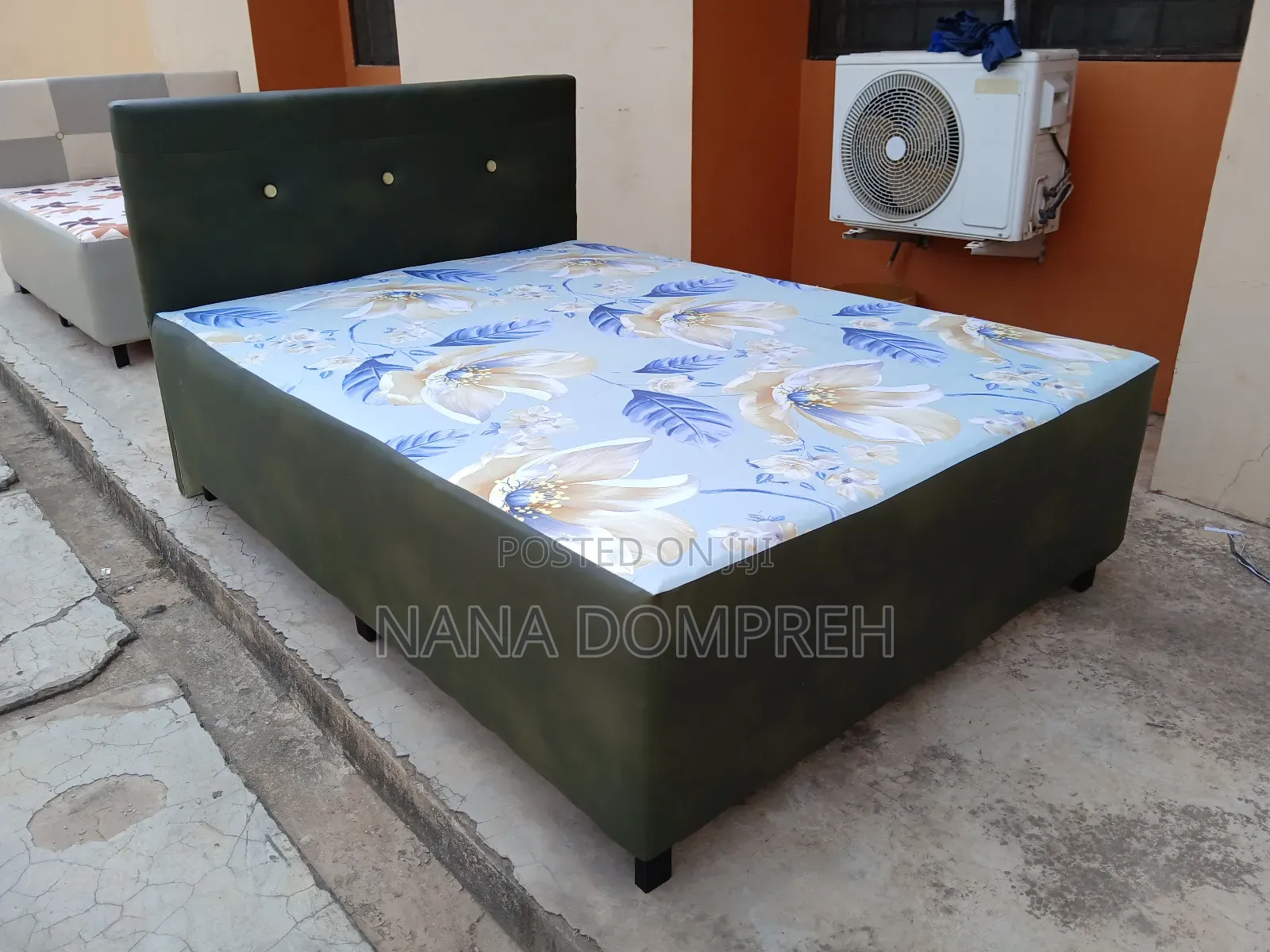 Navy Green Inbuilt Bed