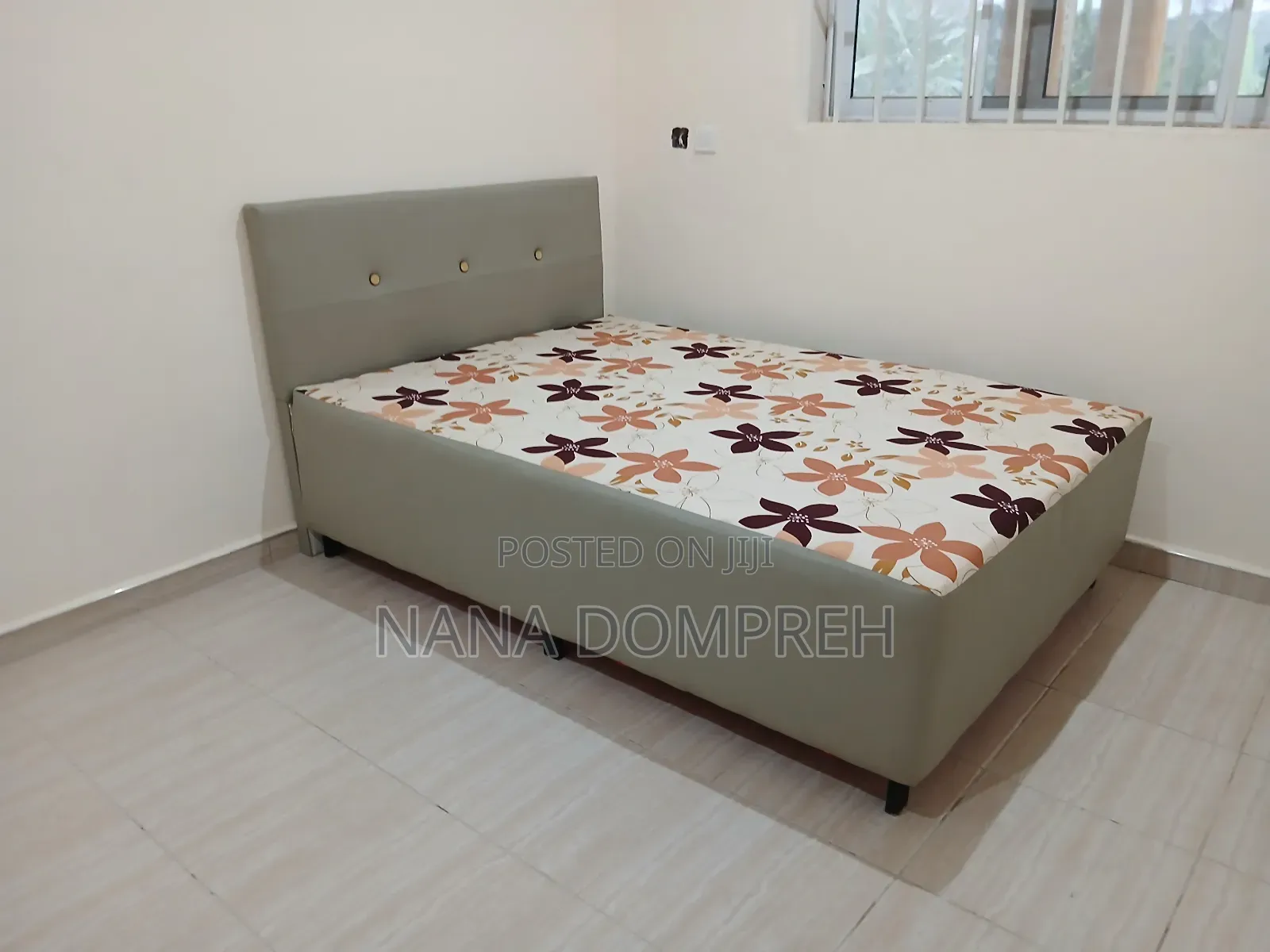 Cream and Ash Inbuilt Bed