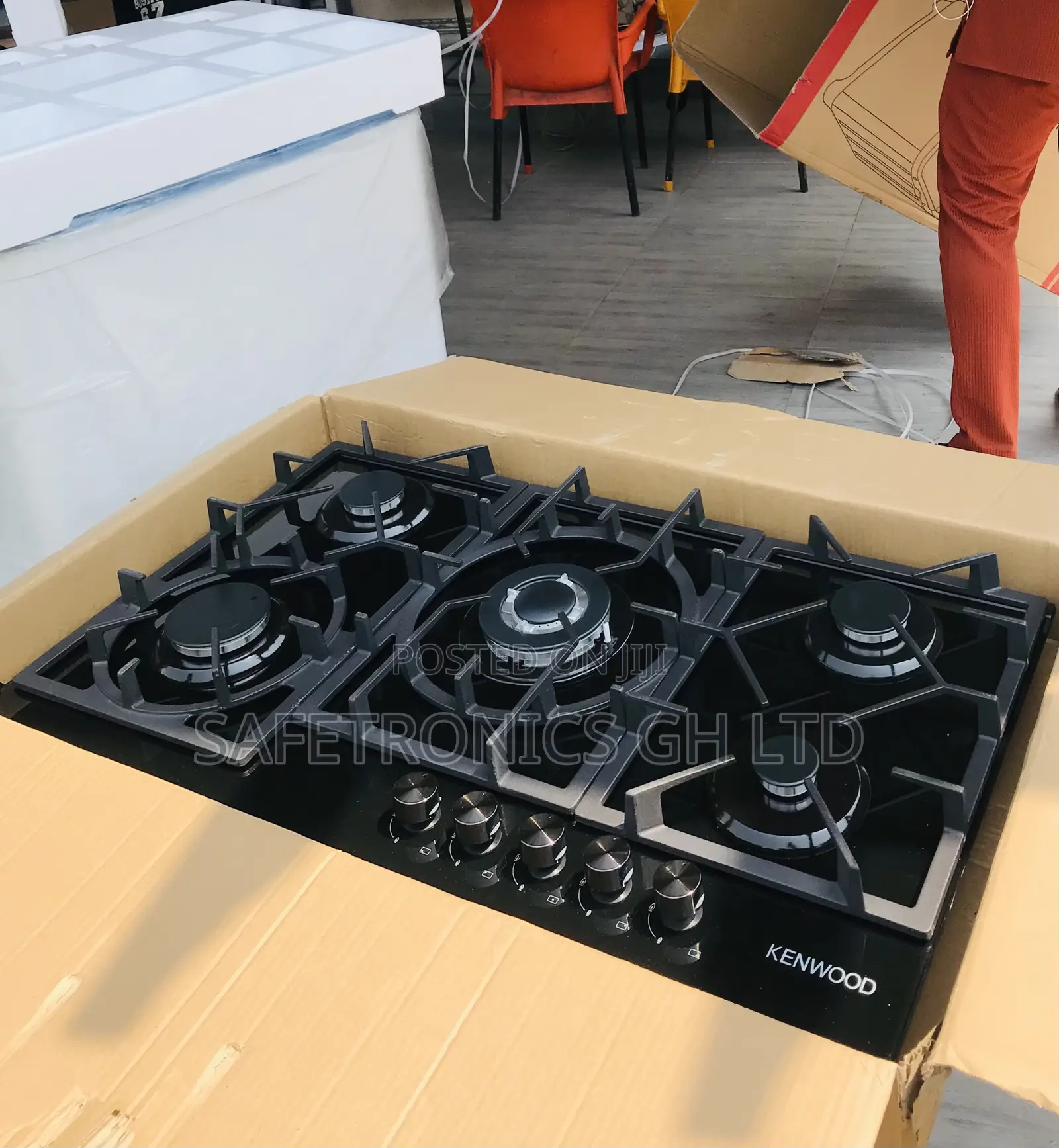 Easy 5 Gas Hobs Kenwood Black Glass 90cm