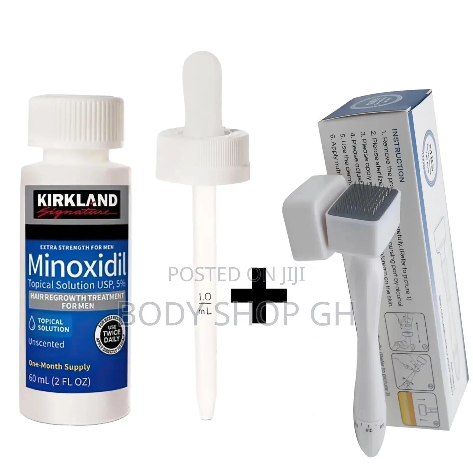 Kirkland Minoxidil + Derma Stamp for Beard and Hairline