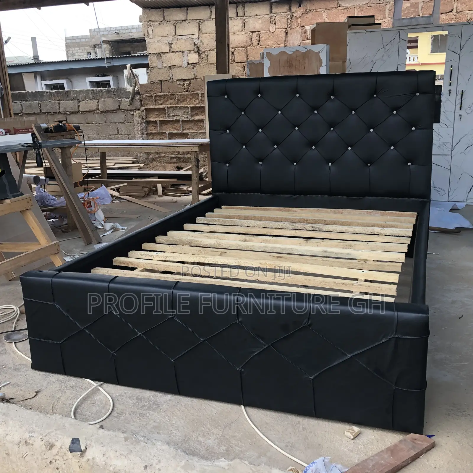 Euphoria Black Foreign Double Bedframe// Durable And Luxurious