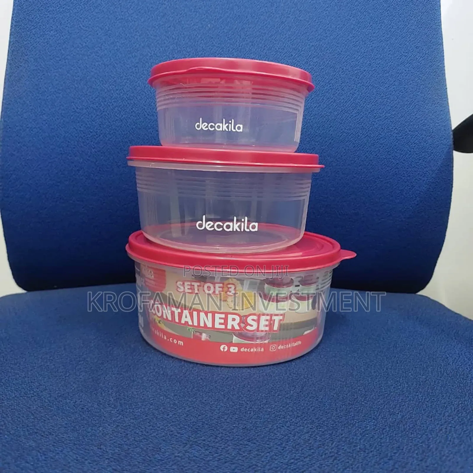 Decakila Kmtt121r Food Container Set-3pieces