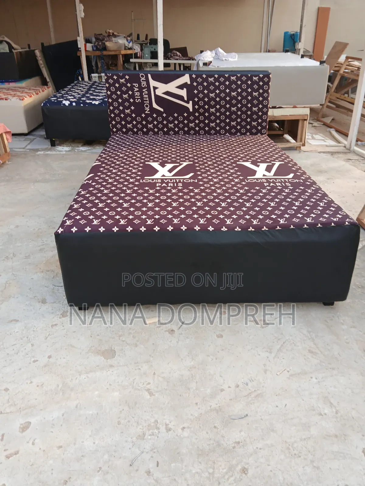 Brown Inbuilt Double Bed