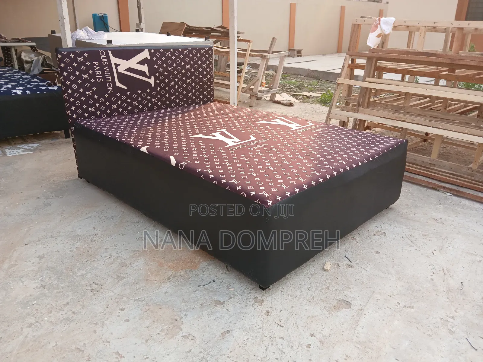 Brown Inbuilt Double Bed