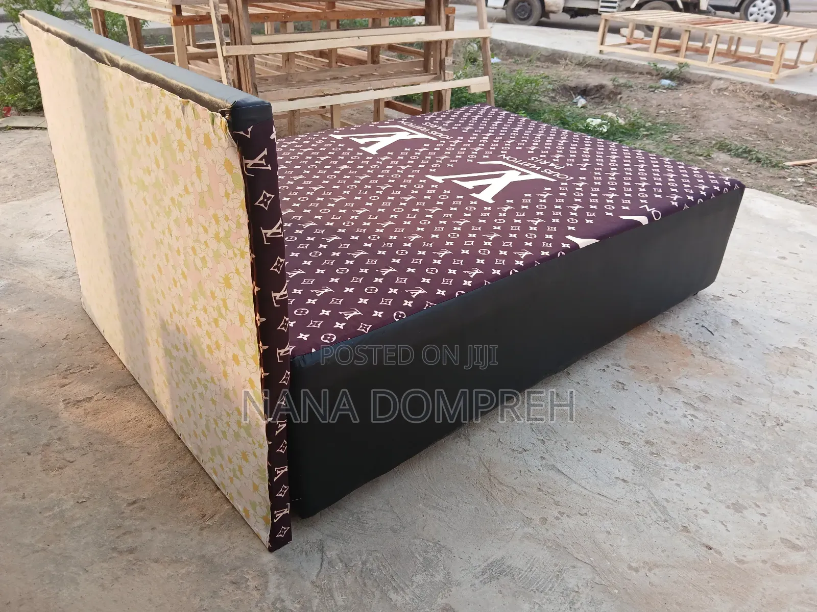 Brown Inbuilt Double Bed