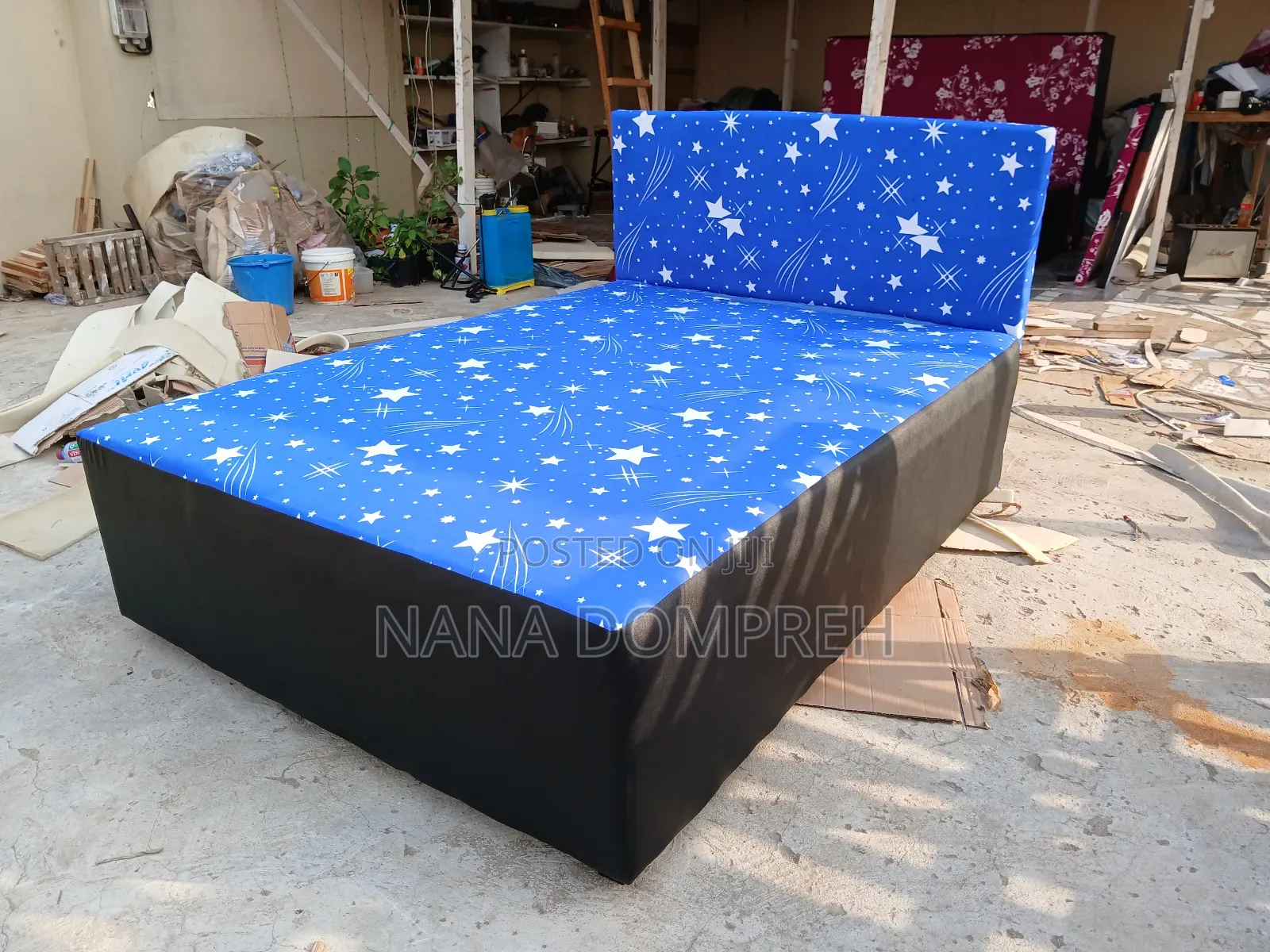 Blue Inbuilt Double Bed