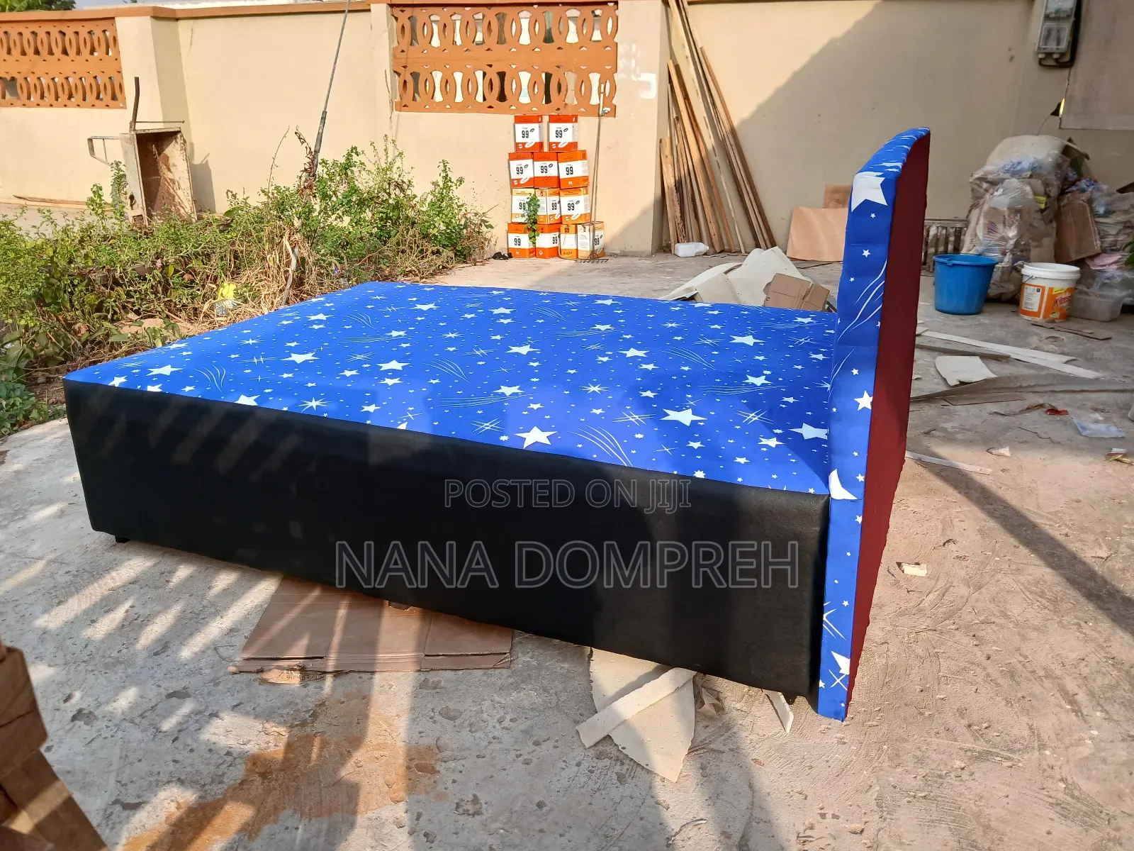Blue Inbuilt Double Bed