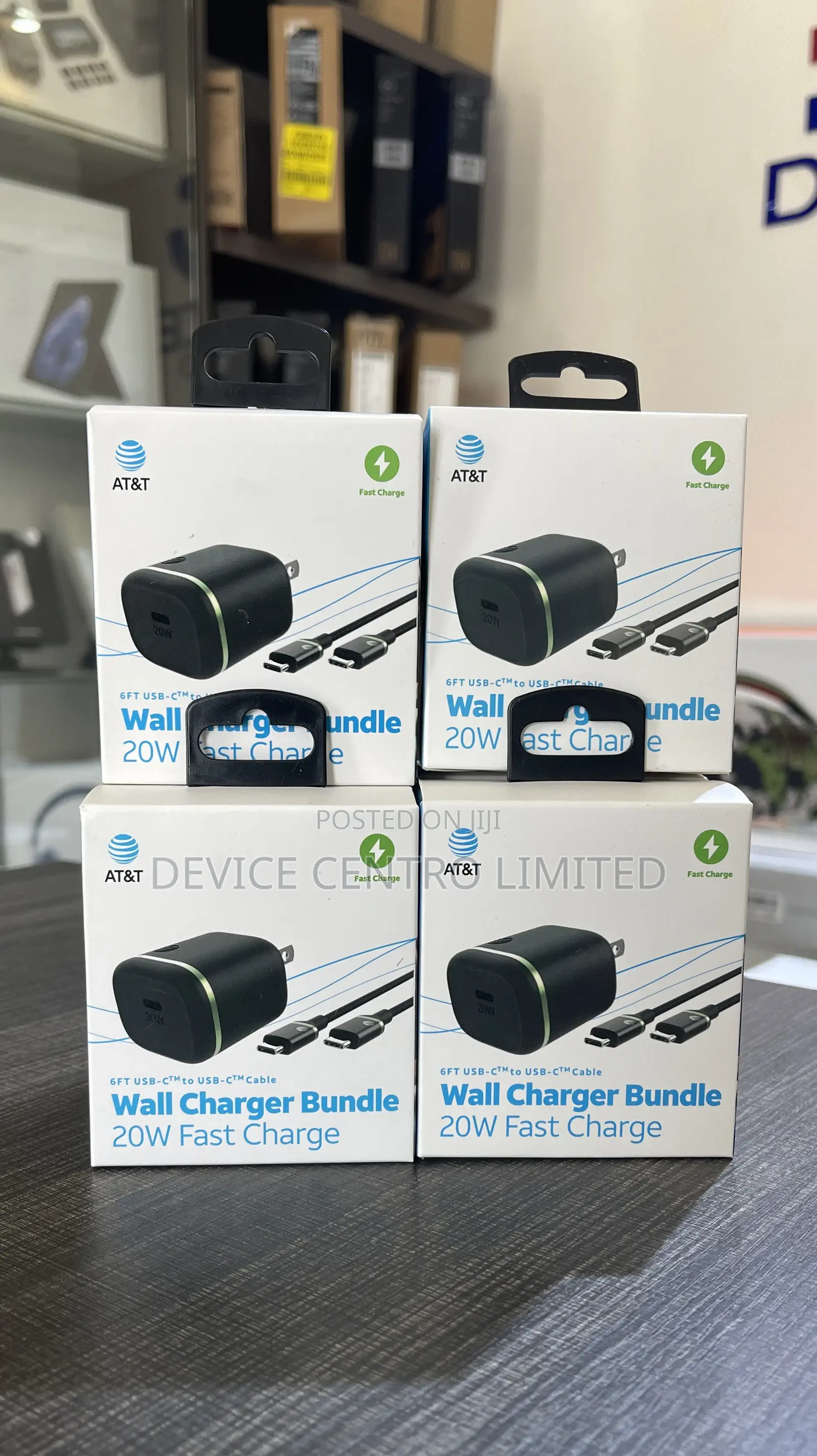 At T USB C to USB C Wall Charger Bundle