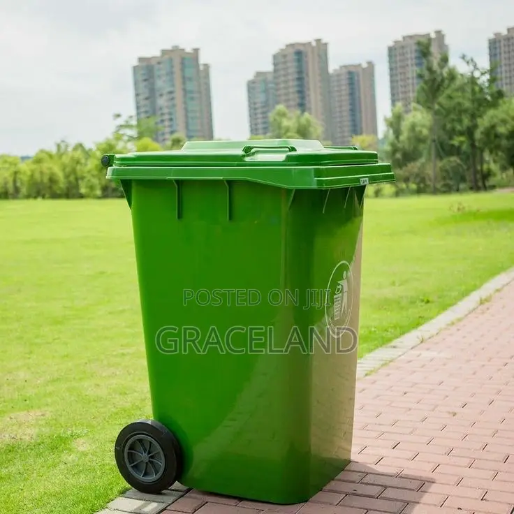 This Is Original PVC Trash Bin for Home/Schools/Office Green