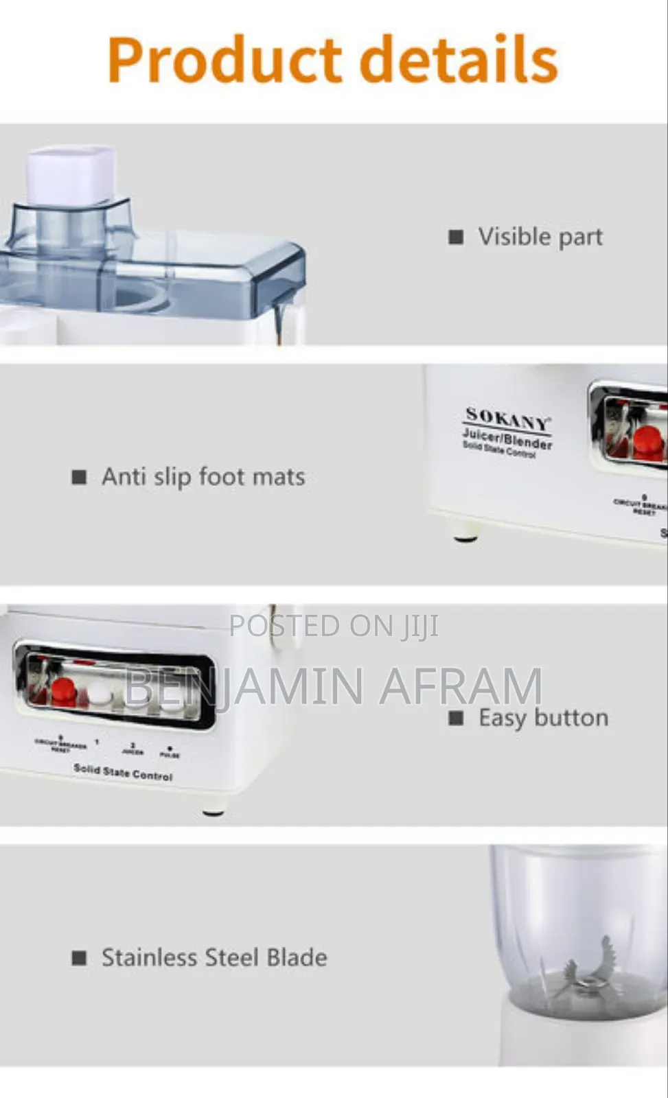 Juice Maker Blender Sokany