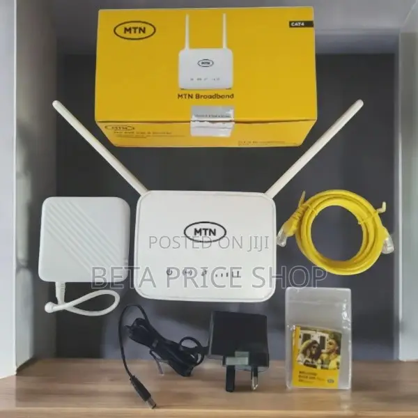 MTN Universal Broadband 4G Router + Backup Battery - White