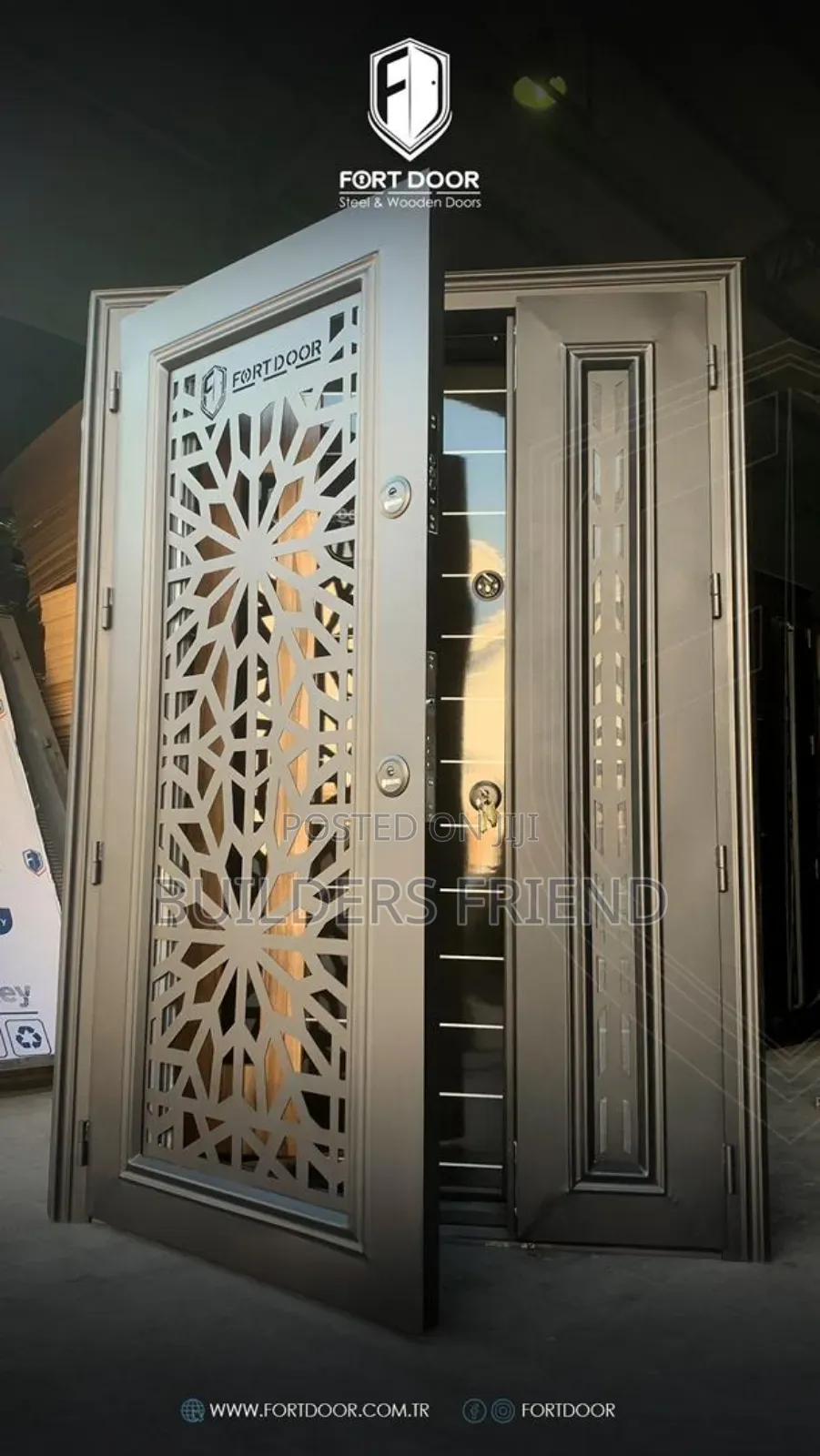 One and Half Turkish Burglarproof Security Door Set