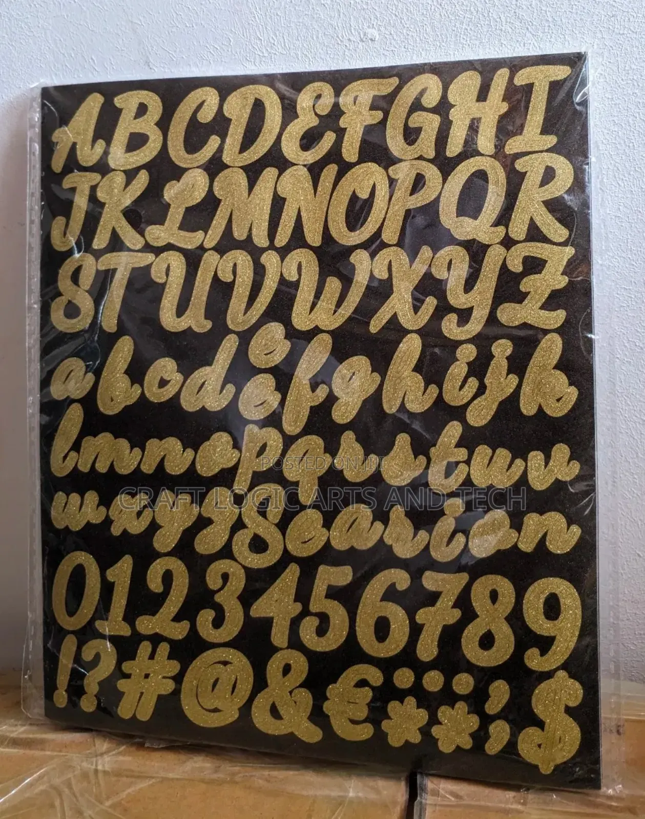 Alphabet Stickers Holographic Letters Epoxy Resin Art Gh₵15