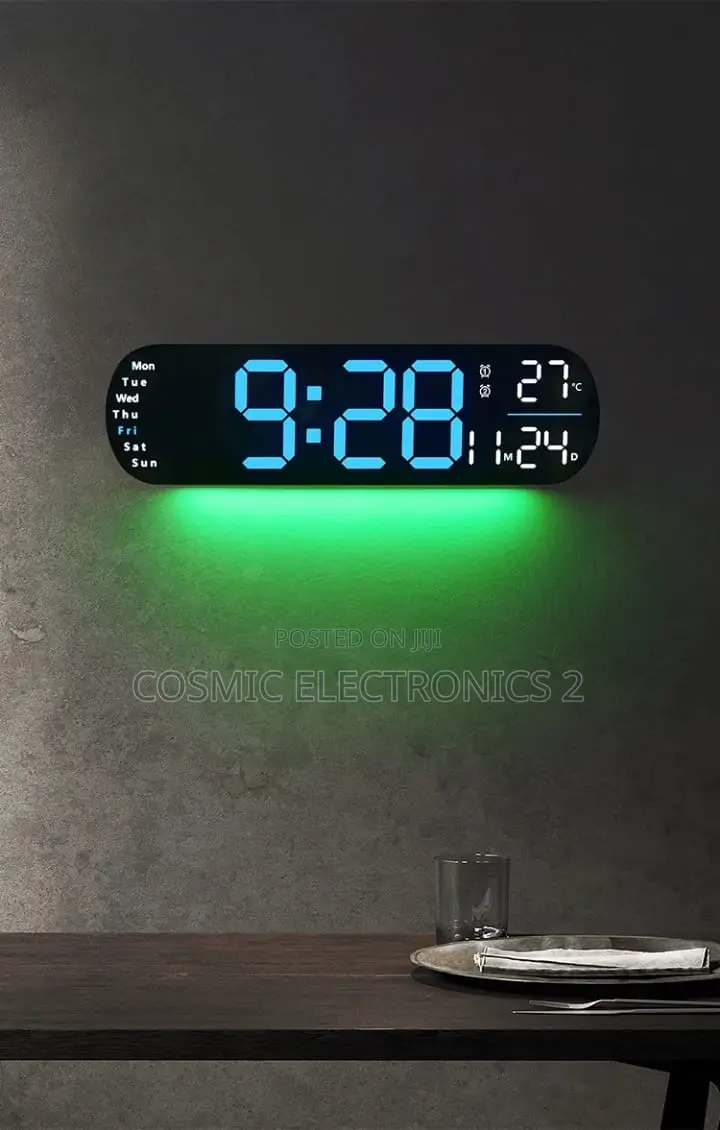 Digital Wall Clock With Timer and Adjustable LED Lights