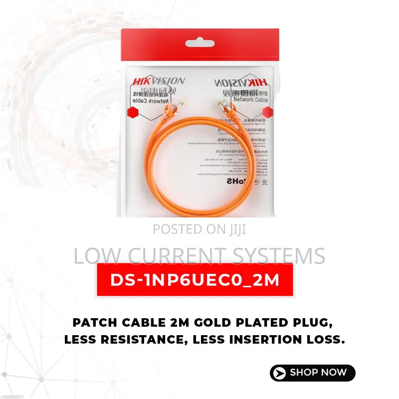 Hikvision 2m CAT6 GIGABIT Ethernet Network LAN Cable Patch