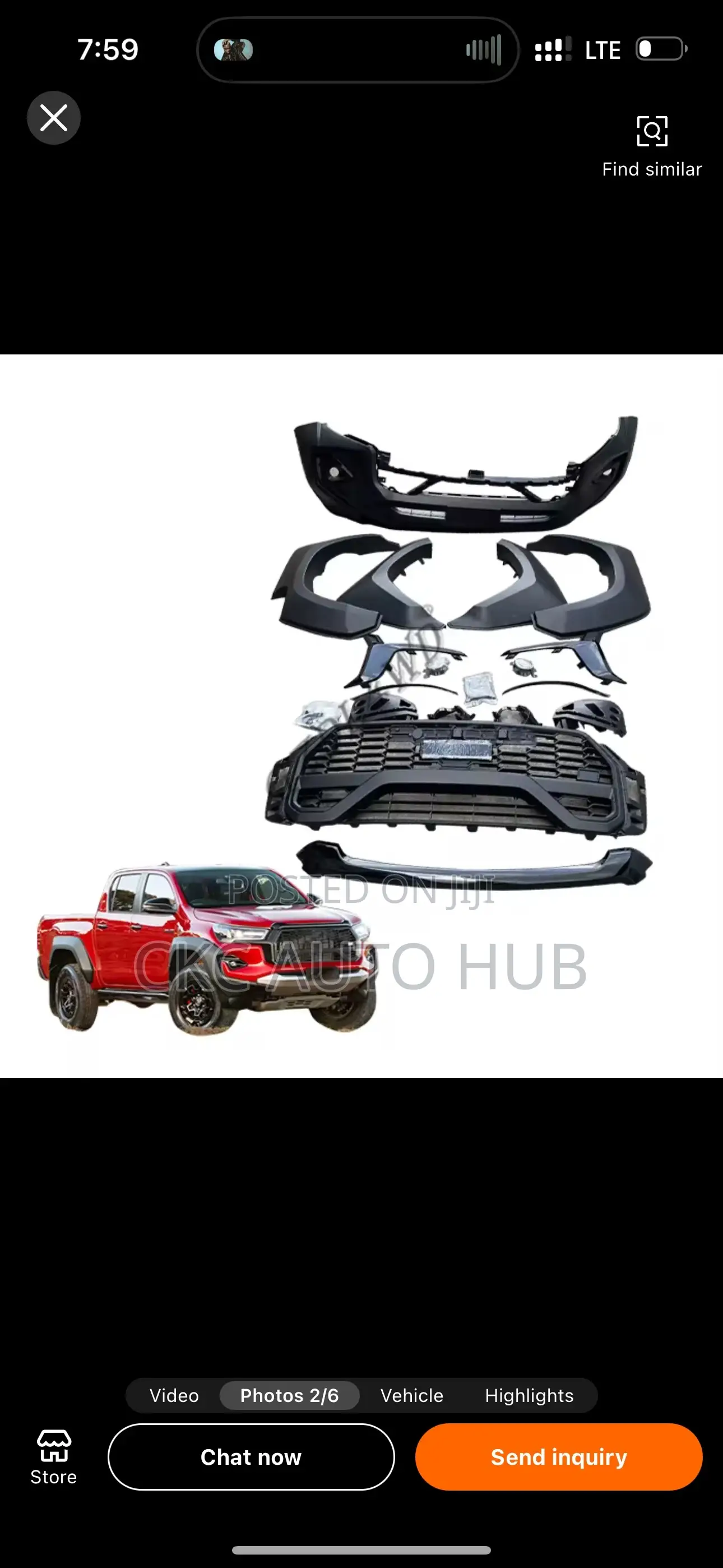 Hilux 2016 To 2021 Body Kit Available