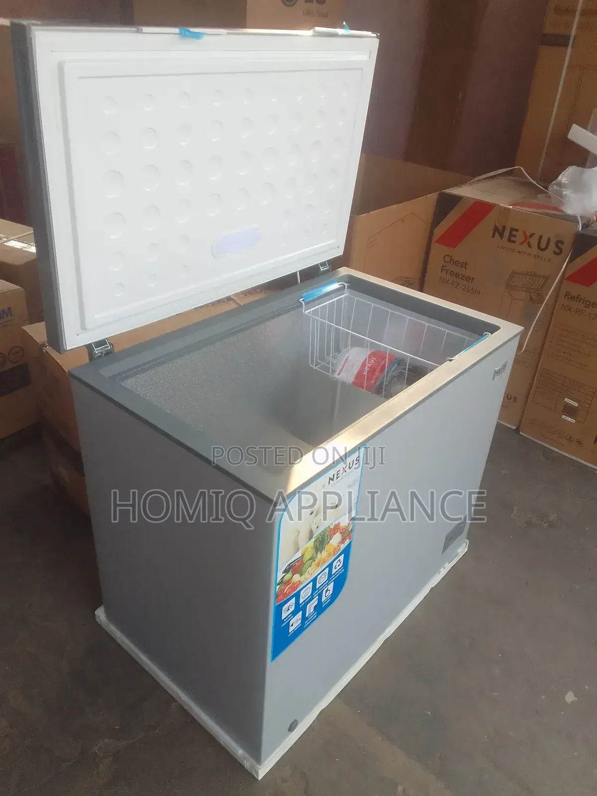 New Nexus NX315H 251L Single Door Chest Freezer – Silver