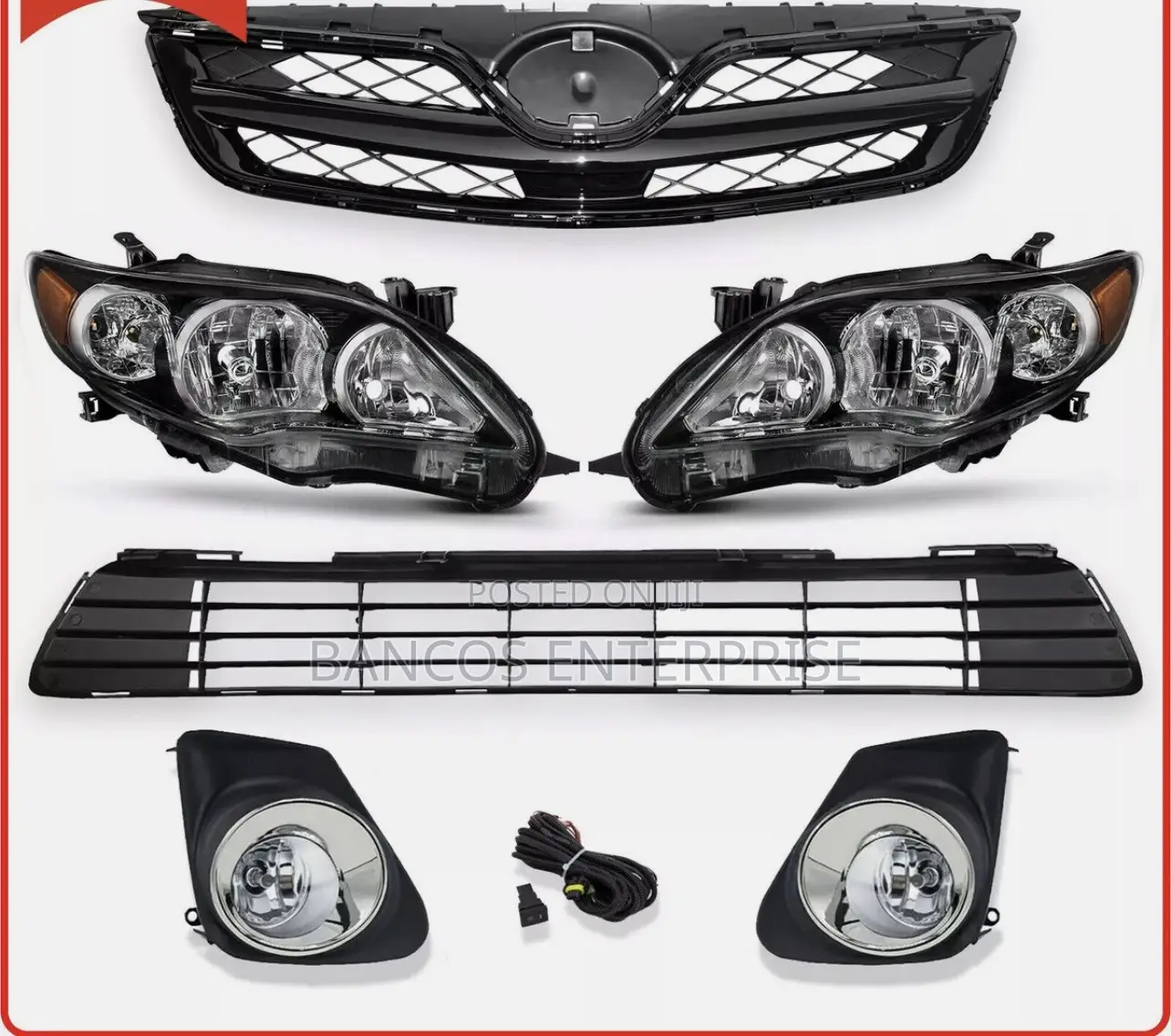 Toyota Corolla 2011-2013 Grille, Fog Light, Head Light