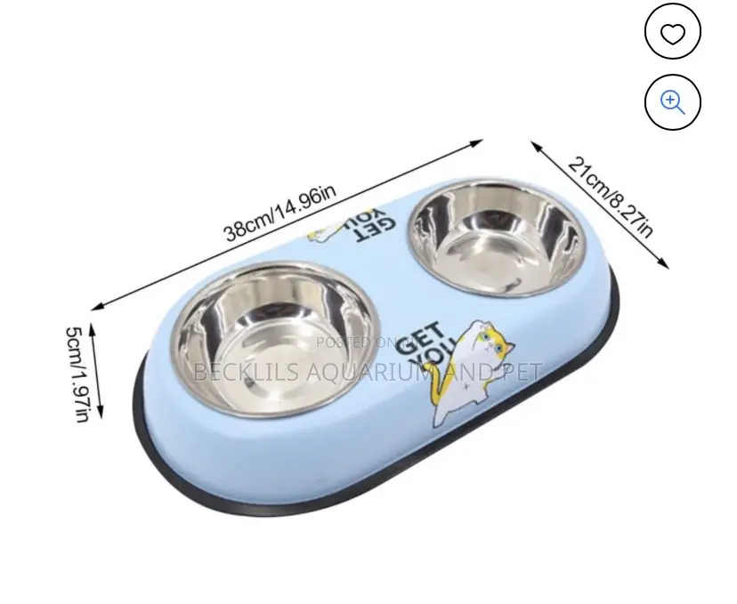 2 in 1 Steel Pet Bowls, Large
