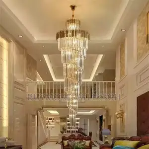 Long Crystal Led Chandelier . Unique Design 6+Ft Long