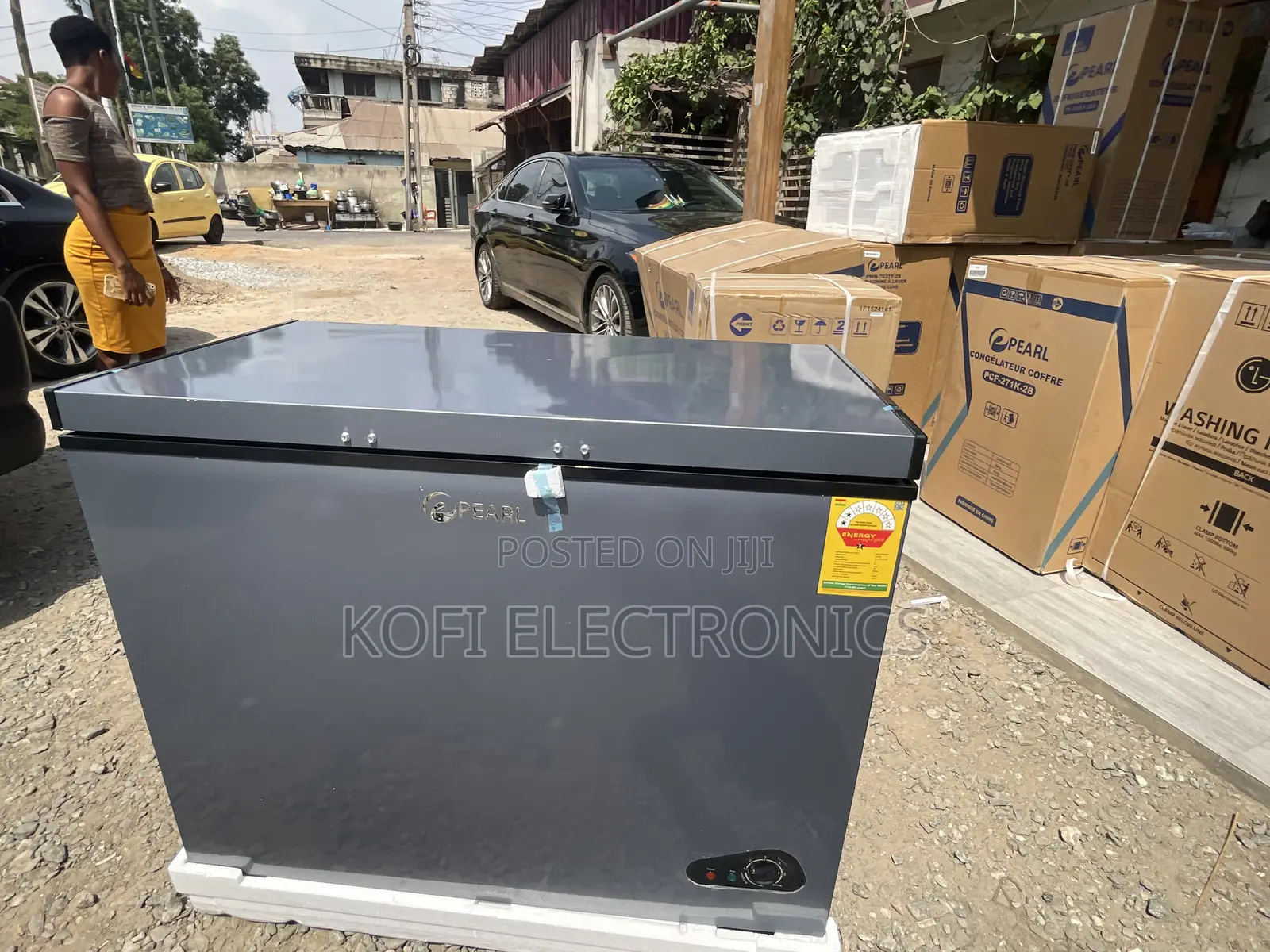 Blue Black Color Pearl 251liters Single Door Chest Freezer