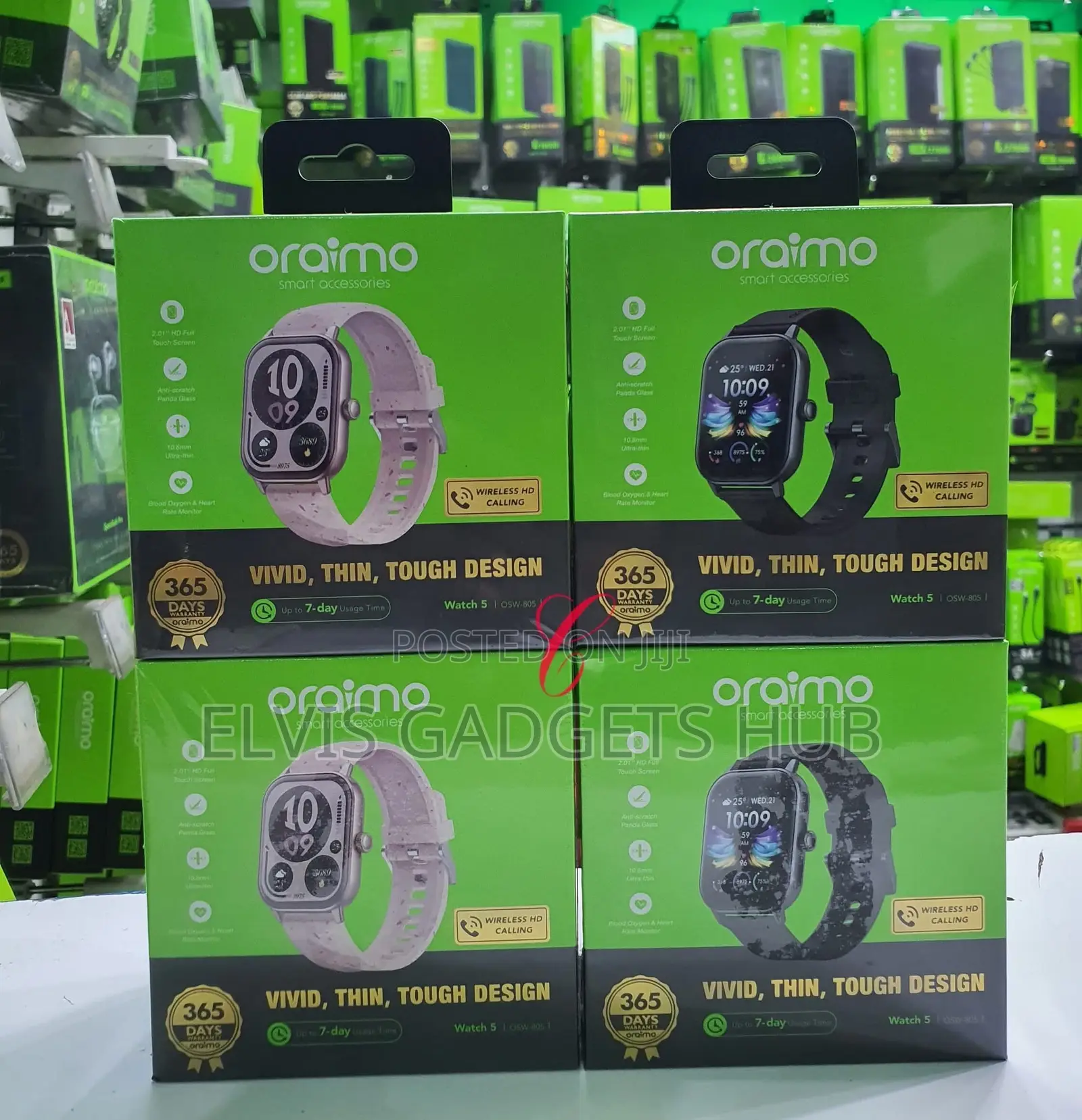 Oraimo Watch 5 2.01" HD Panda Glass 1ATM Smart Watch