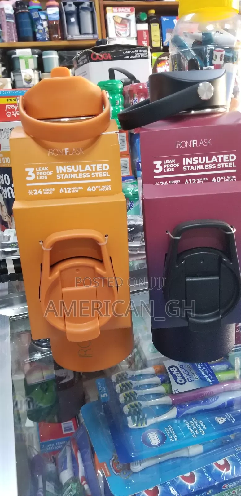 Ironflask Insulated Stainless Steel, 12hrshot/24hrscold 1.2L
