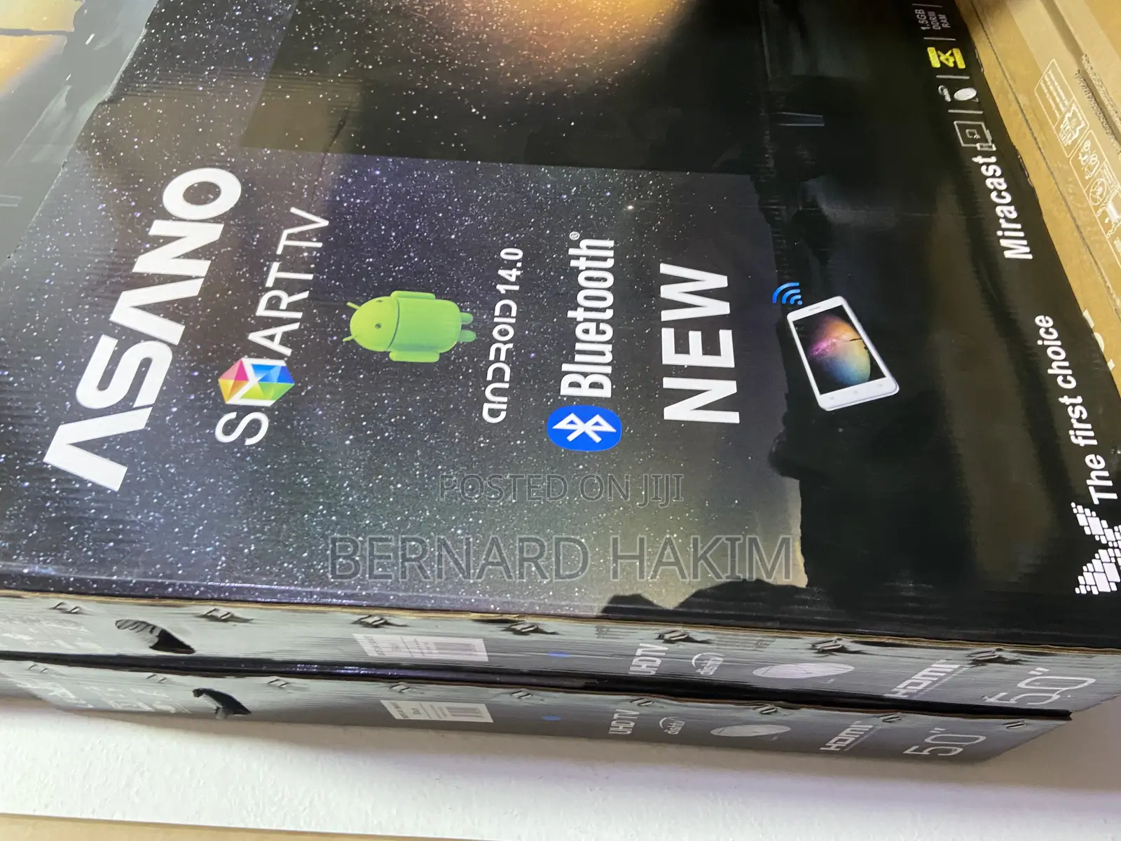 Asano 50” Smart Tv With Bluetooth