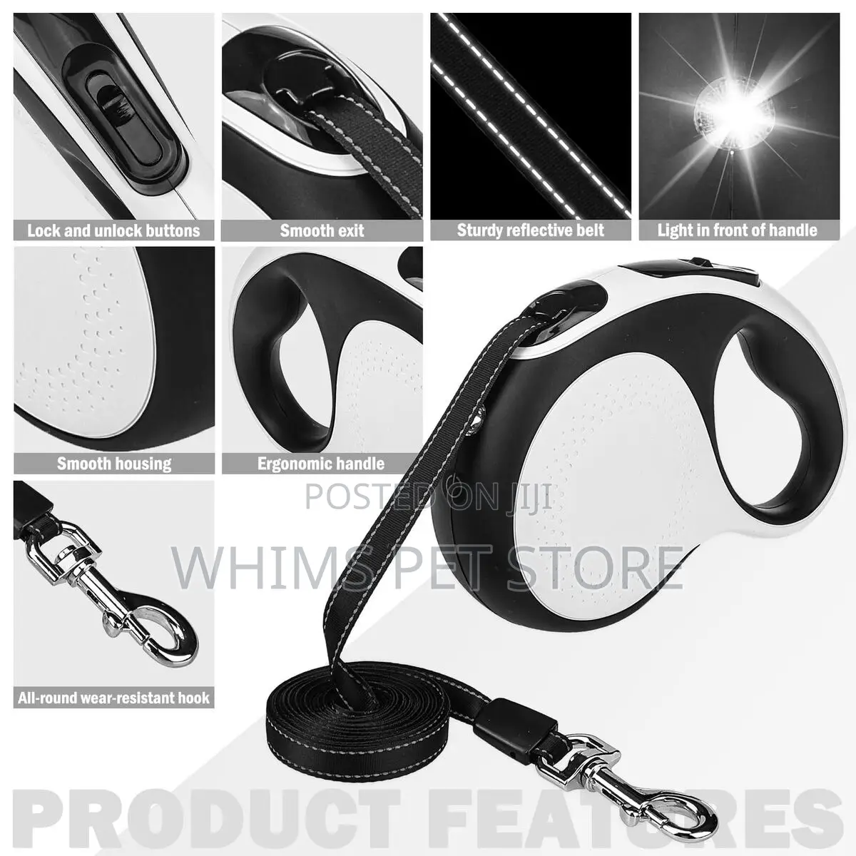 Retractable Leash With LED Light