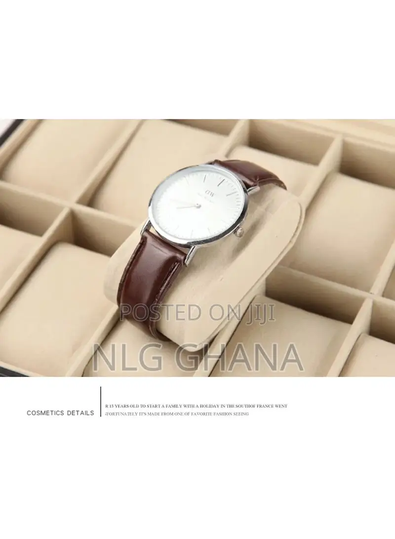 10 Compartments Watch Organizer Box PU Leather Glass Top Dis