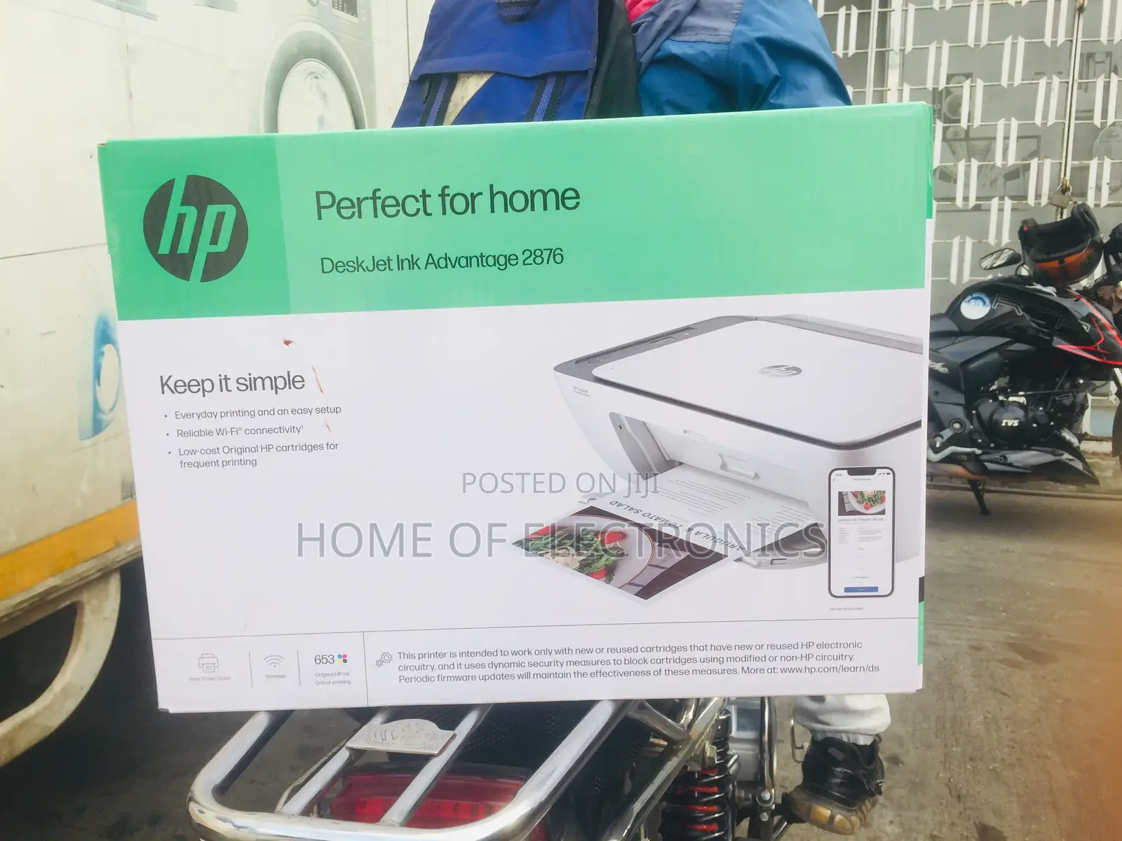 Brand New HP Ink Advantage 2876 3 in 1 Color Printer