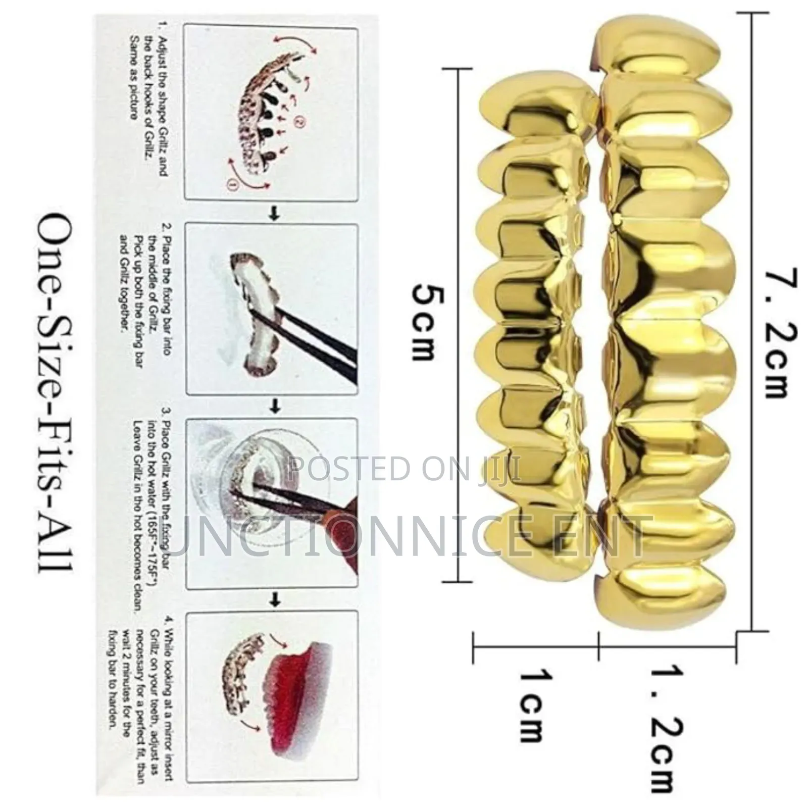 Fashion Gold Plated Gold Finish Hip Hop Mouth Grillz