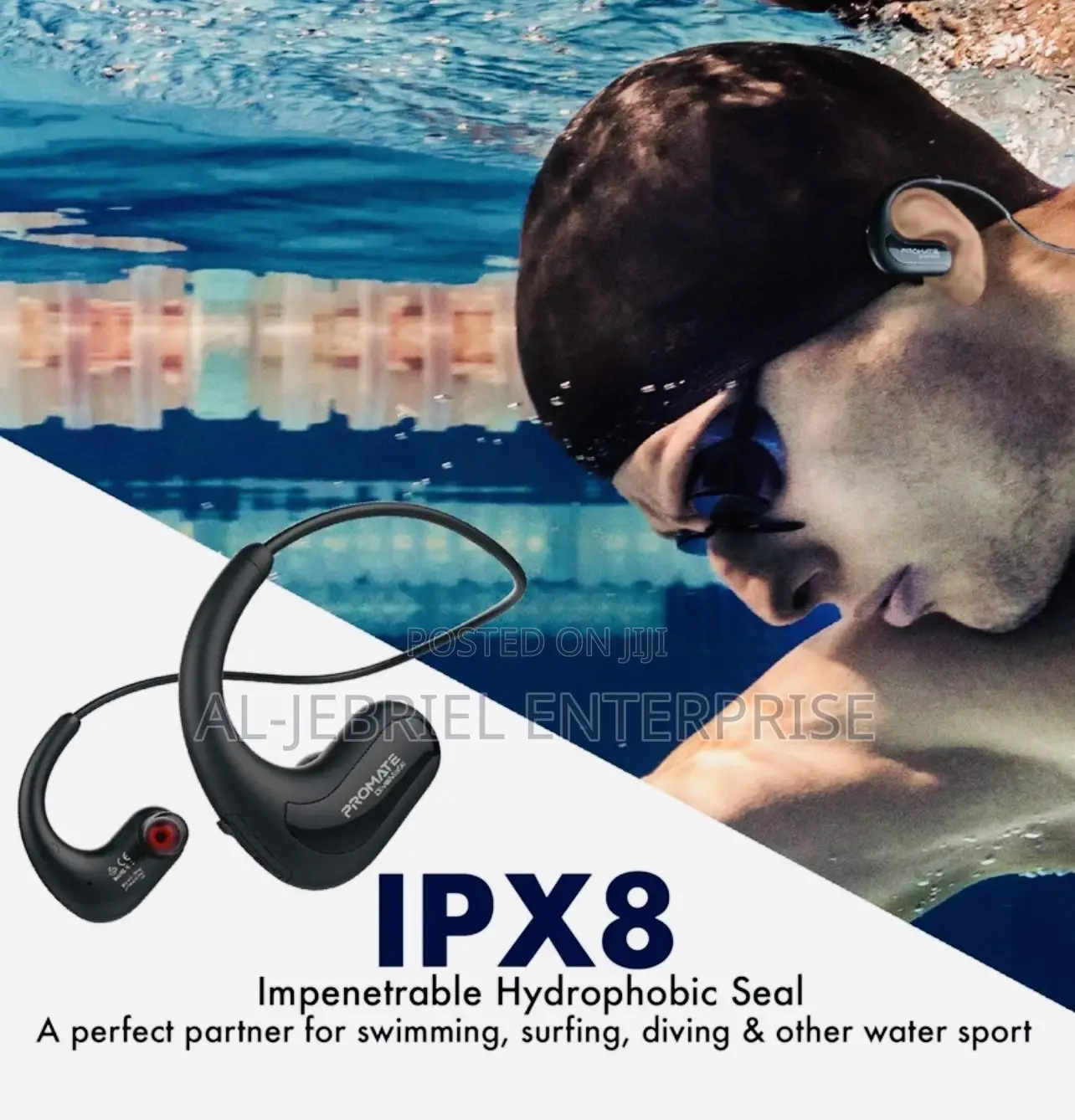 Waterproof Divemate Promate Wireless Fitness Headset