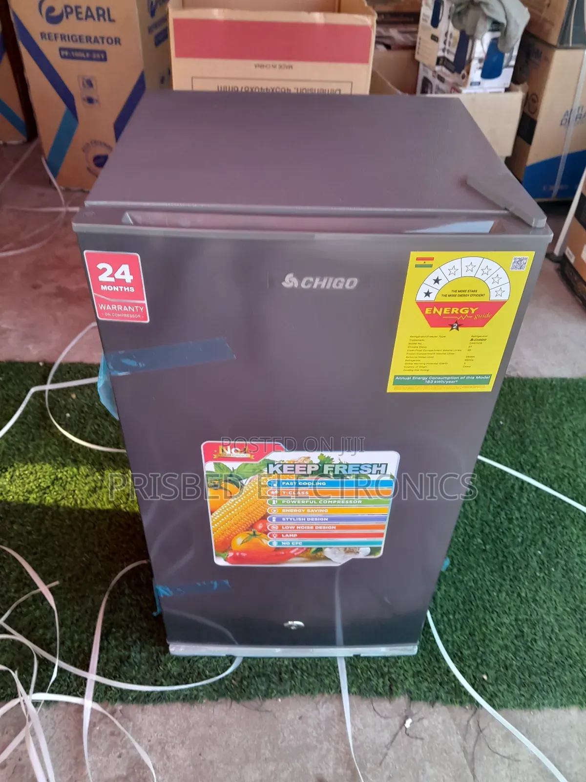 Chigo Durable Table Top Single Door Fridge 90 Litres**>