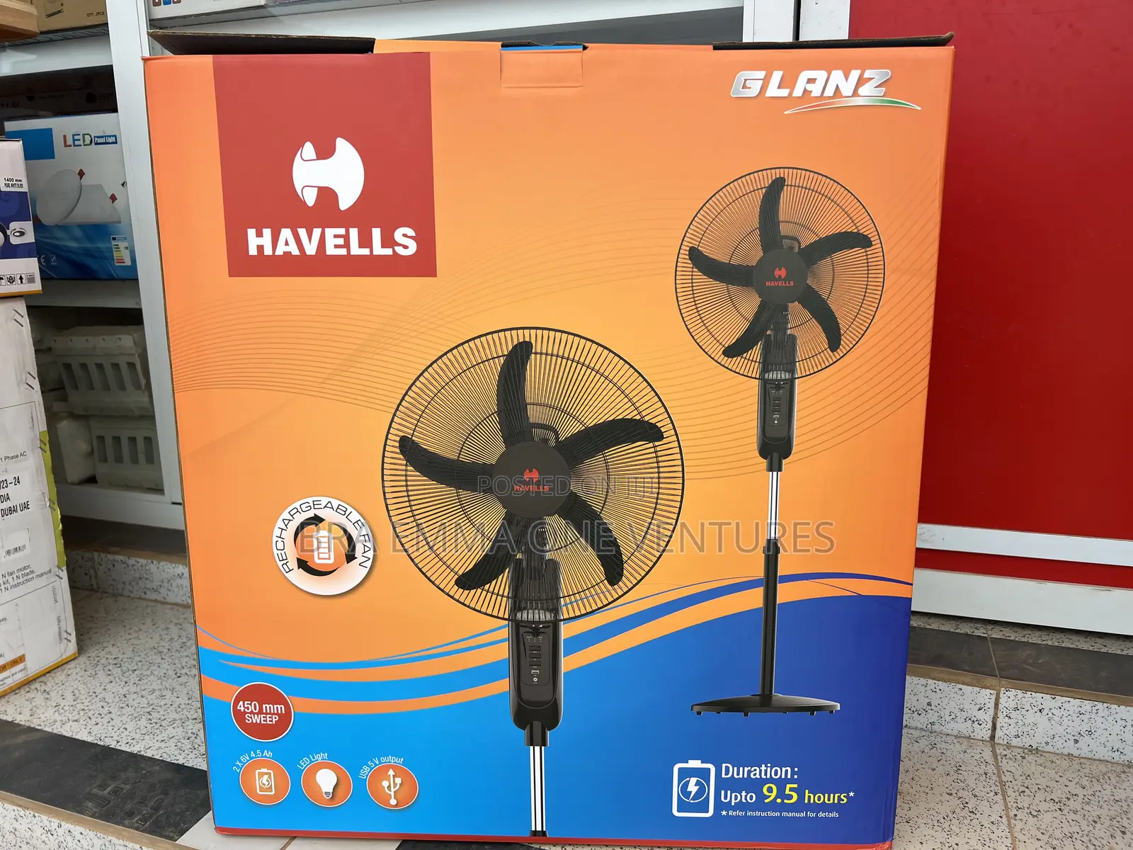 Brand New Rechargeable Standing Fan