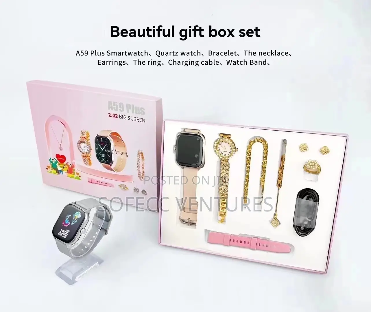 A59 Smart Watch Gift Set