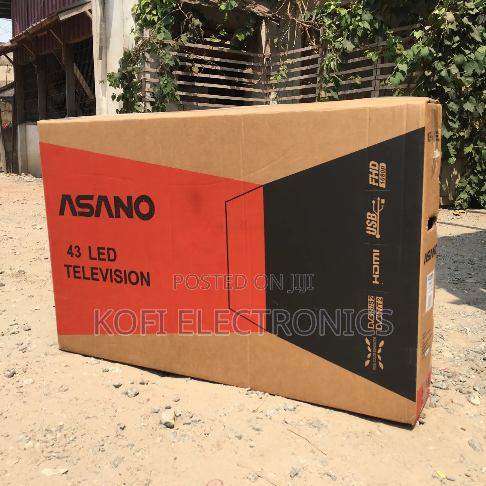 Asano 43′′ Digital Satellite HD TV Black With Designed Style