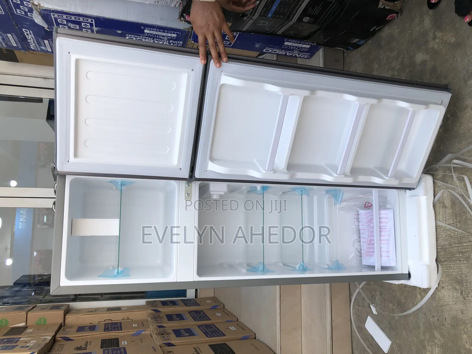 Nasco Double Door Fridge 98liters With Two Door Available