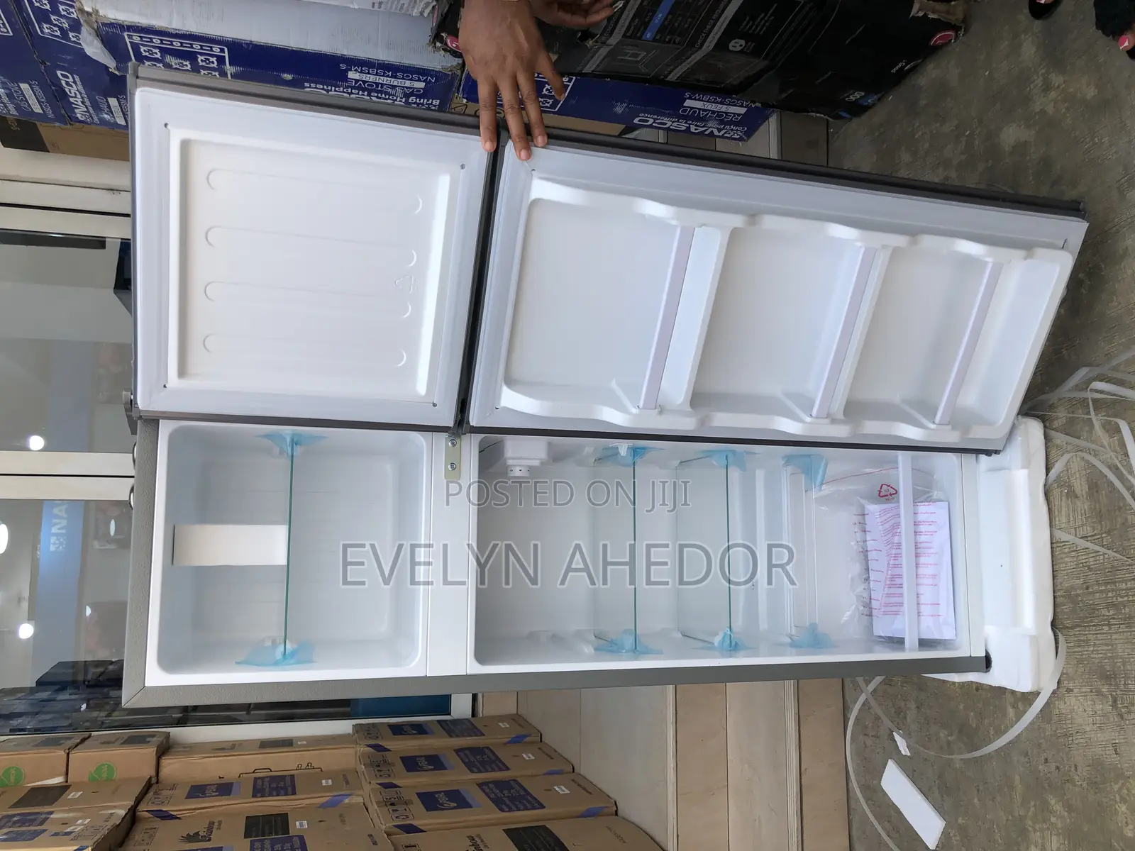 Nasco Double Door Fridge 98liters With Two Door Available