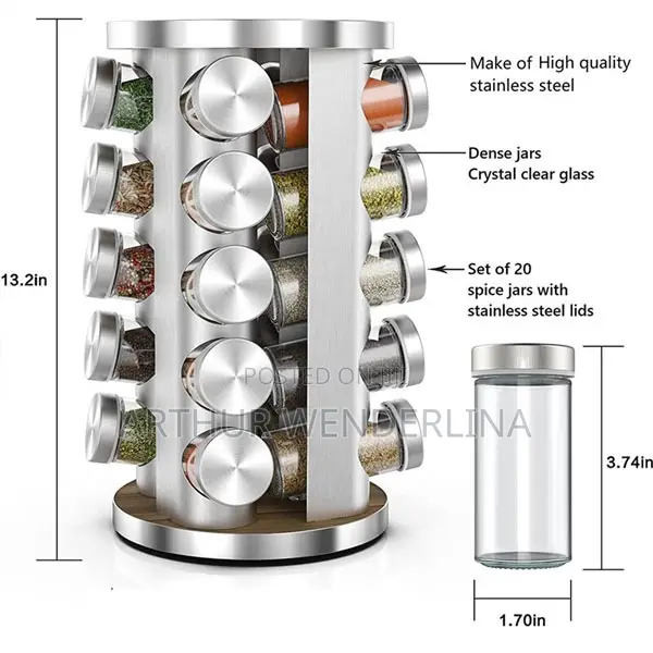 Rotating Spice Carousel 20pieces Jar
