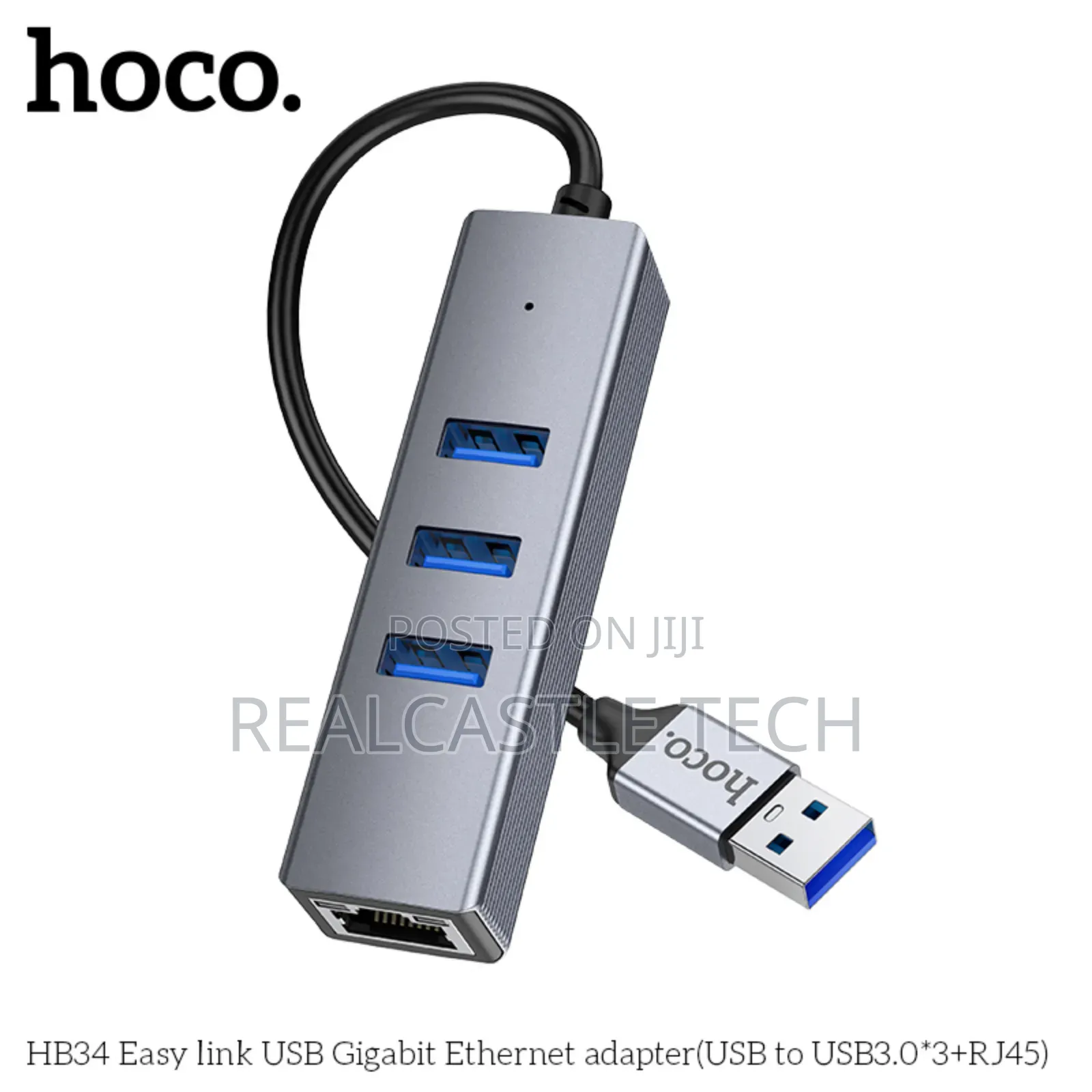 Hoco HB34 4-in-1 Gigabit Ethernet Adapter