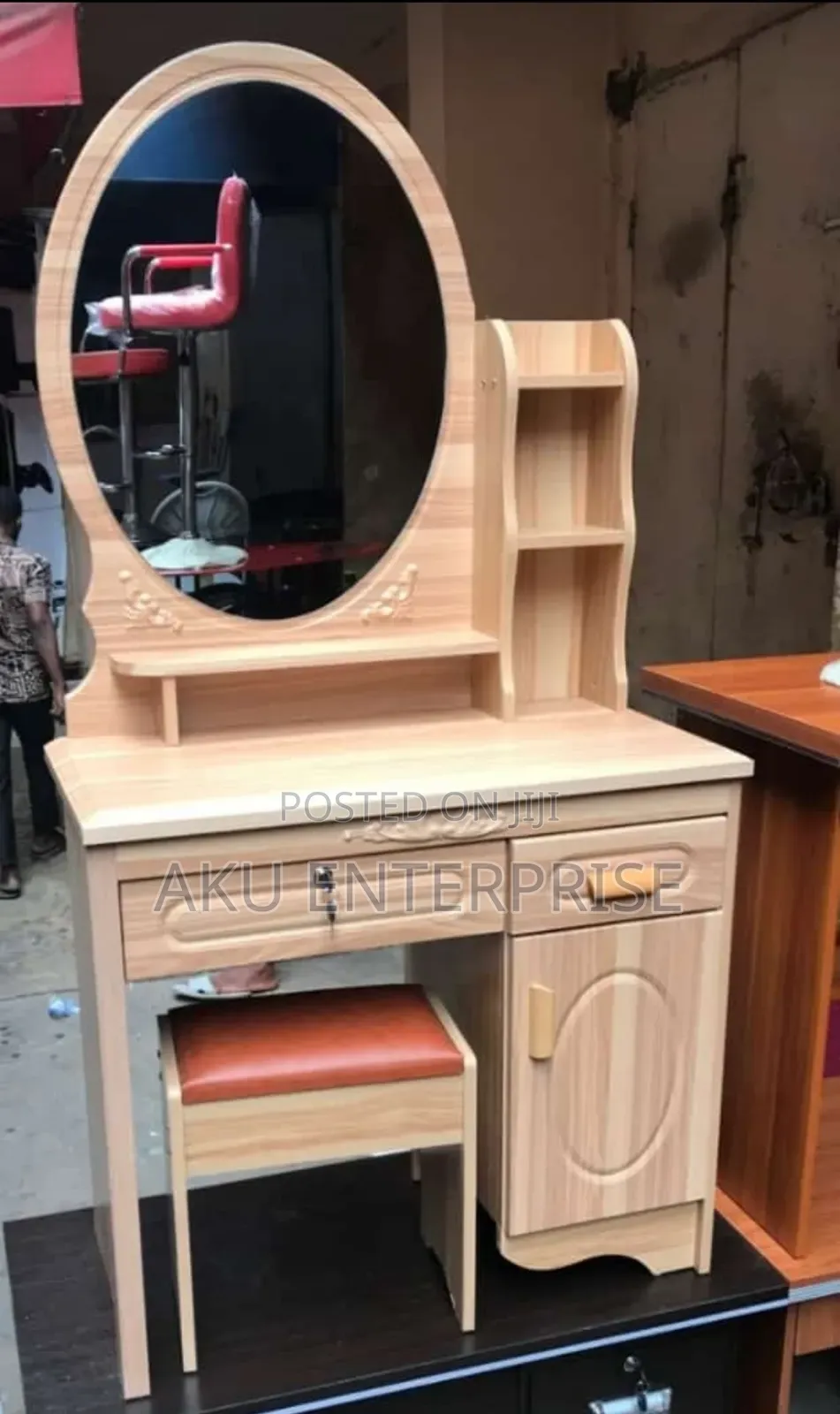 Dressing Mirror Table and Chair